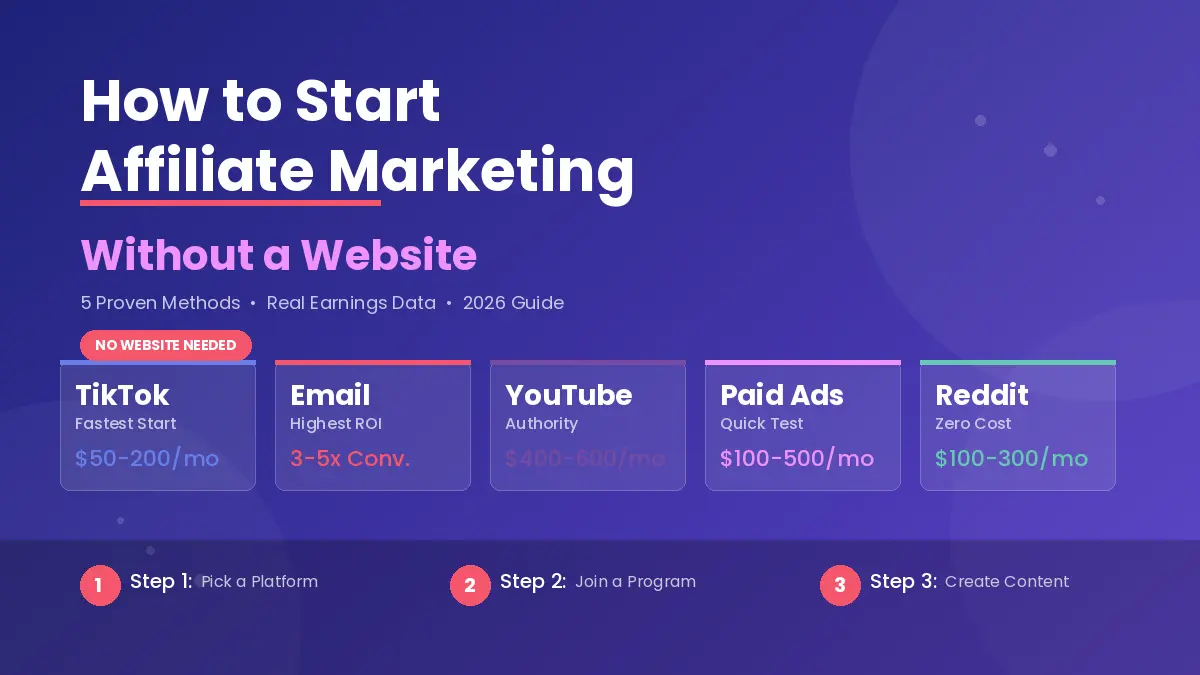 How to Start Affiliate Marketing Without a Website in 2026