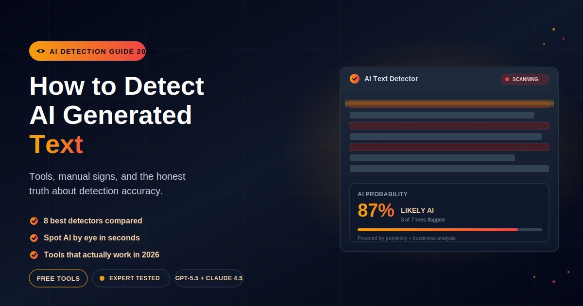 How to detect AI generated text — AI detector tool analyzing text with 87% probability score