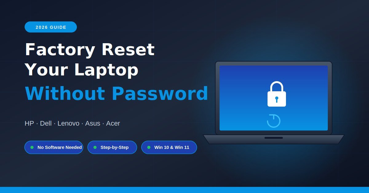 factory reset laptop without password