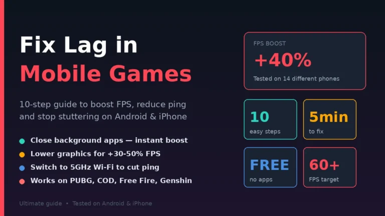fix lag in mobile games guide for Android and iPhone