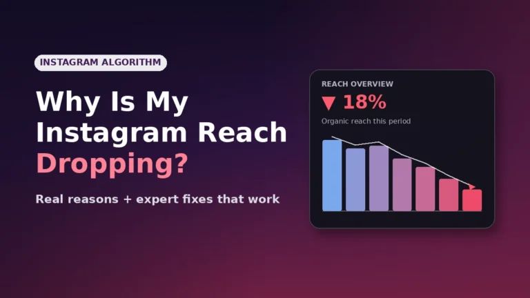 Why is my Instagram reach dropping in 2026 — declining reach chart with expert fixes