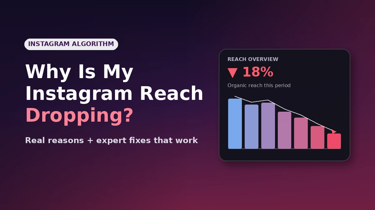 Why is my Instagram reach dropping in 2026 — declining reach chart with expert fixes