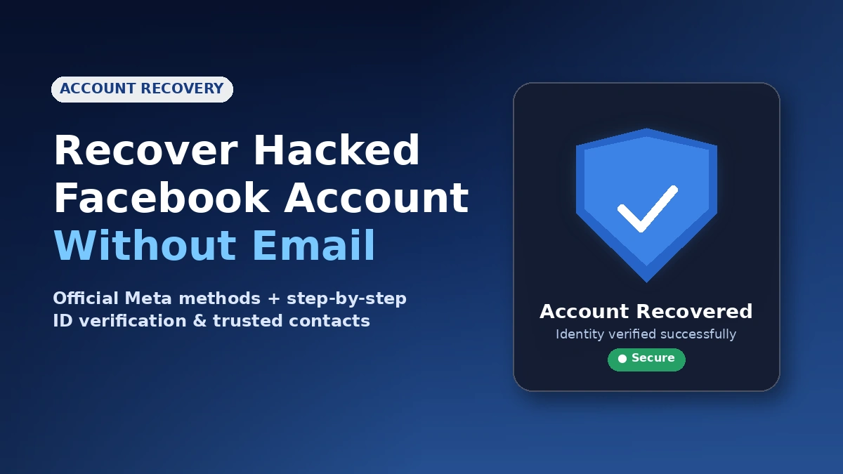 Recover hacked Facebook account without email — expert guide with official Meta recovery methods